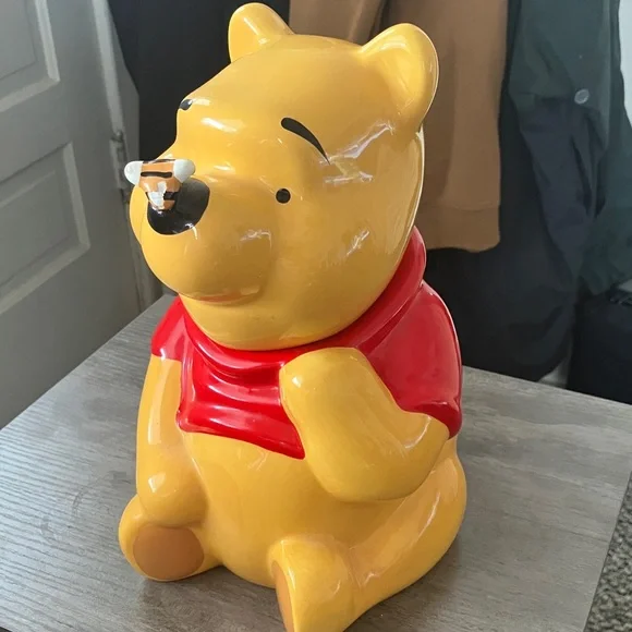 Yellow and Red Winnie the Pooh Cookie Jar - Picture 1 of 7